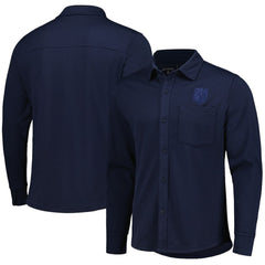 USMNT Antigua Streamer Diamond Button-Up Shacket for sale - Navy