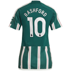 Marcus Rashford Manchester United Women's 2023/24 Away Replica Player Jersey Discount - Green