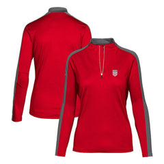 USMNT Levelwear Women's Quarter-Zip Pullover Top for sale - Red