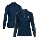 USMNT Levelwear Women's Quarter-Zip Pullover Top for sale - Navy