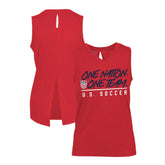 USMNT Levelwear Women's Paisley Chase V-Neck Tank Top for sale - Red