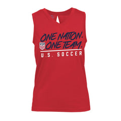 USMNT Levelwear Women's Paisley Chase V-Neck Tank Top for sale - Red