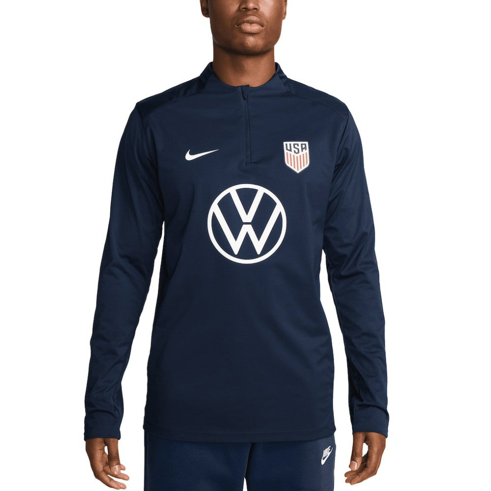 USMNT 2024 Strike Drill Performance Quarter-Zip Pullover Top for sale - Navy