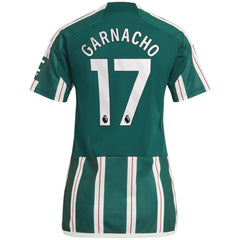 Alejandro Garnacho Manchester United Women's 2023/24 Away Replica Player Jersey – Green