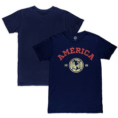 Club America 1863FC Established Slub T-Shirt Discount - Navy