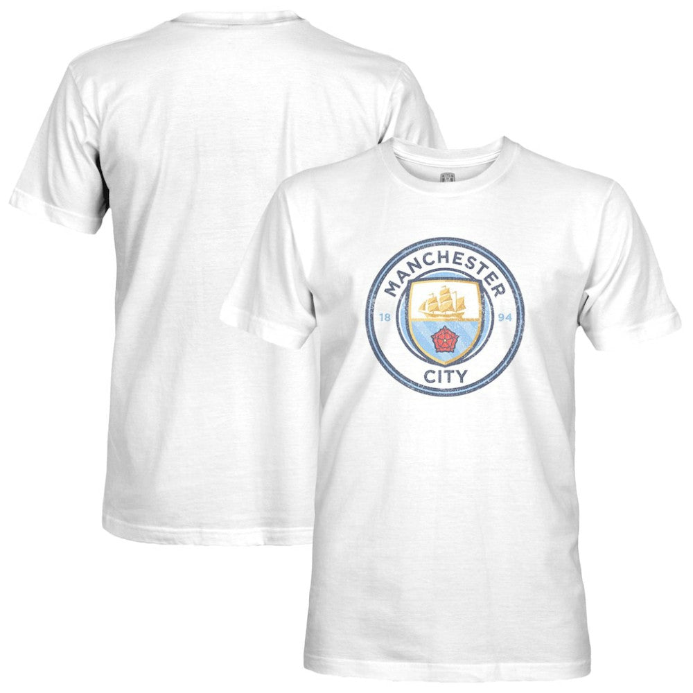 Manchester City 1863FC Color Crest Slub T-Shirt Discount - White