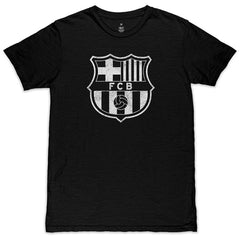 Barcelona 1863FC Mono Crest Slub T-Shirt for sale - Black