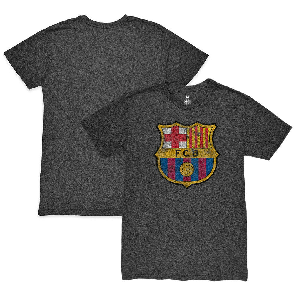 Barcelona 1863FC Color Crest Twisted Tri-Blend Slub T-Shirt on sale - Heather Black