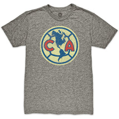 Club America 1863FC Color Crest Twisted Tri-Blend Slub T-Shirt Discount - Heather Gray