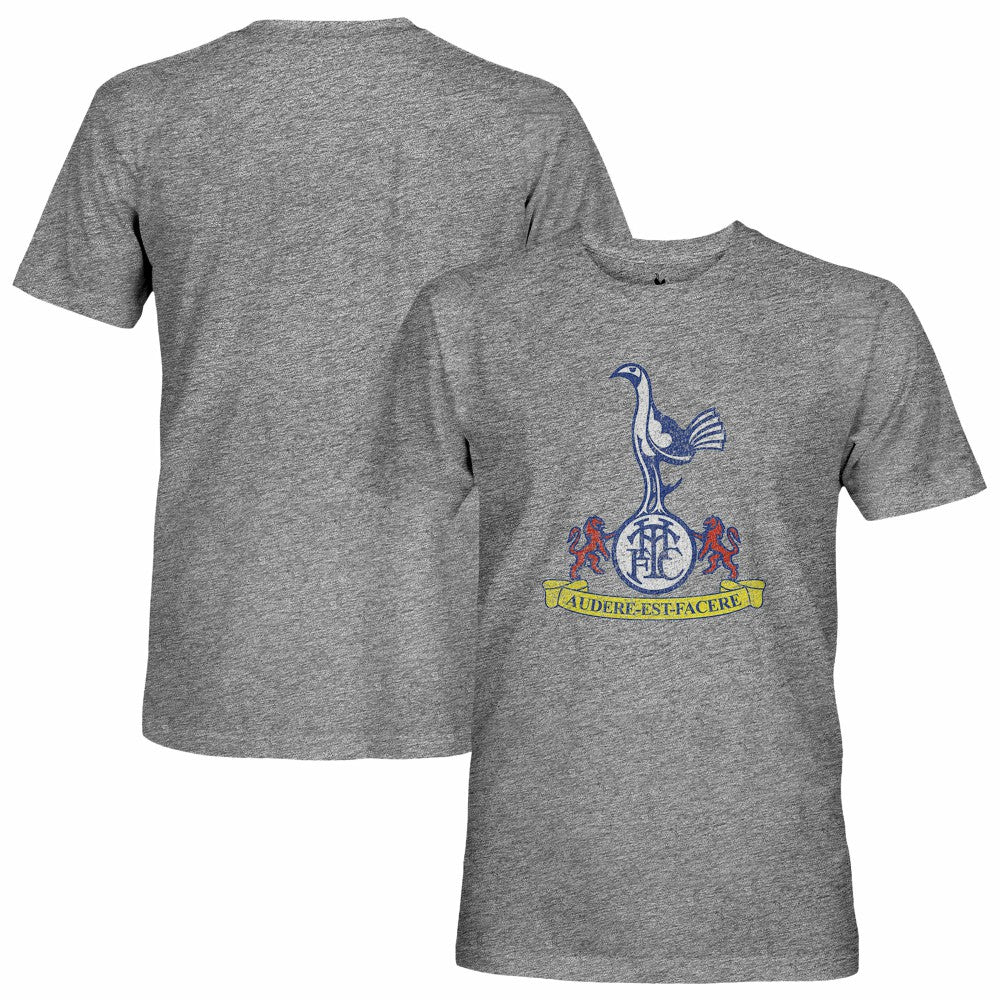 Tottenham Hotspur 1863FC Retro Crest Twisted Tri-Blend Slub T-Shirt Sale - Heather Gray