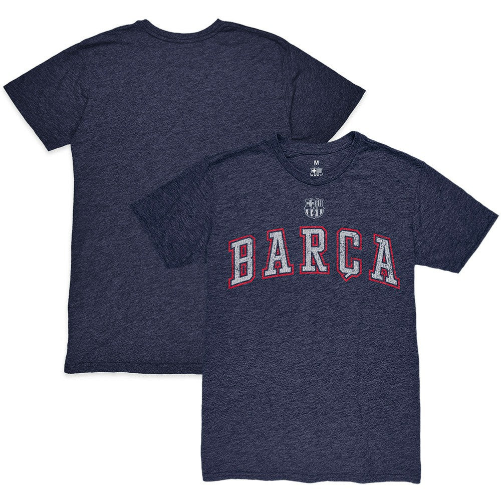 Barcelona 1863FC Wordmark Twisted Tri-Blend Slub T-Shirt on sale - Heather Navy