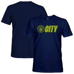 Manchester City 1863FC Lockup Slub T-Shirt Discount - Navy