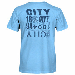 Manchester City 1863FC Front Back Text Twisted Tri-Blend Slub T-Shirt Discount - Sky Blue