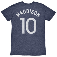 James Maddison Tottenham Hotspur 1863FC Player Name & Number Twisted Tri-Blend Slub T-Shirt Sale - Heather Navy