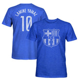 Lamine Yamal Barcelona 1863FC Player Name & Number Twisted Tri-Blend Slub T-Shirt on sale - Heather Royal