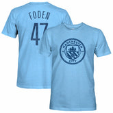 Phil Foden Manchester City 1863FC Player Name & Number Twisted Tri-Blend Slub T-Shirt Discount - Sky Blue