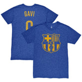 Gavi Barcelona 1863FC Player Name & Number Twisted Tri-Blend Slub T-Shirt on sale - Heather Royal