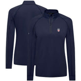 USWNT Levelwear Women's Kinetic Insignia Quarter-Zip Pullover on sale - Navy