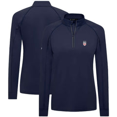 USWNT Levelwear Women's Kinetic Insignia Quarter-Zip Pullover on sale - Navy