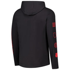 Barcelona Wordmark Long Sleeve Hoodie T-Shirt- Charcoal