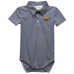 Barcelona Vive La Fete Infant Polo Pencil Stripe Bodysuit on sale - Navy