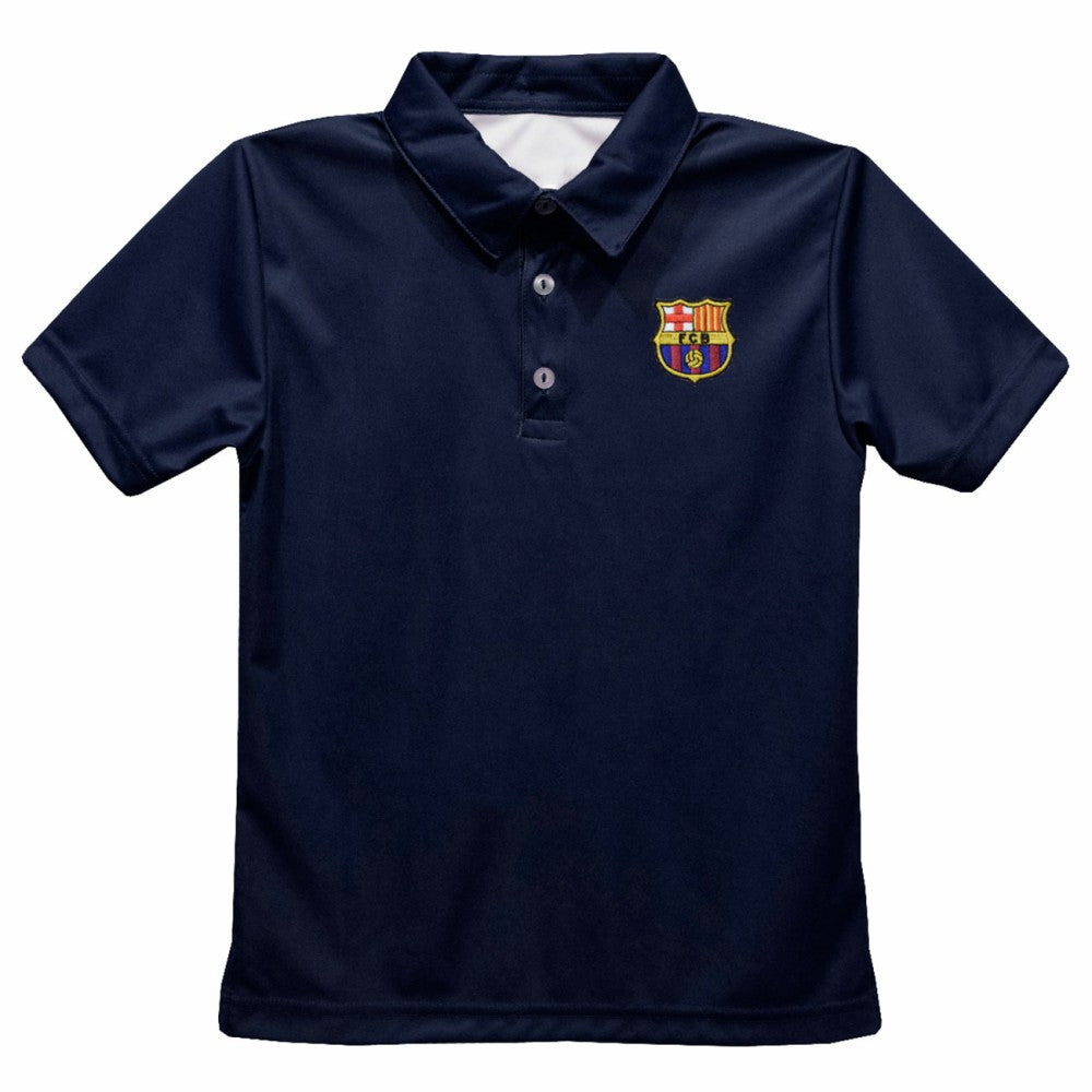 Barcelona Vive La Fete Youth Solid Polo on sale - Navy