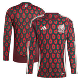 Mexico National Team 2024 Home Replica Long Sleeve Jersey for sale - Burgundy