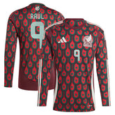 Raul Jimenez Mexico National Team 2024 Home Replica Player Long Sleeve Jersey for sale - Burgundy