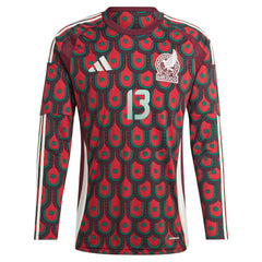 Guillermo Ochoa Mexico National Team 2024 Home Replica Player Long Sleeve Jersey for sale - Burgundy