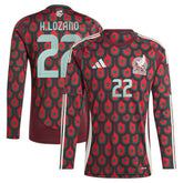 Hirving Lozano Mexico National Team 2024 Home Replica Player Long Sleeve Jersey for sale - Burgundy