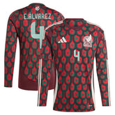 Edson Alvarez Mexico National Team 2024 Home Replica Player Long Sleeve Jersey for sale - Burgundy