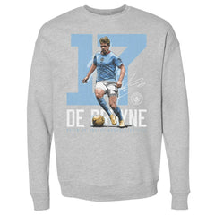 Manchester City 500 Level Bold Number Pullover Crewneck Sweatshirt Discount - Heather Gray