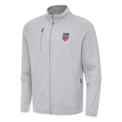 USMNT Antigua Hold-Up Tri-Blend Full-Zip Jacket for sale - Heather Gray
