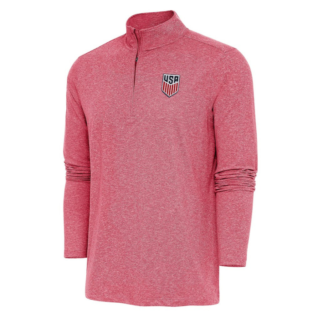 USMNT Antigua Hunk Quarter-Zip Top for sale - Heather Red
