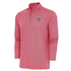 USWNT Antigua Hunk Quarter-Zip Top on sale - Heather Red
