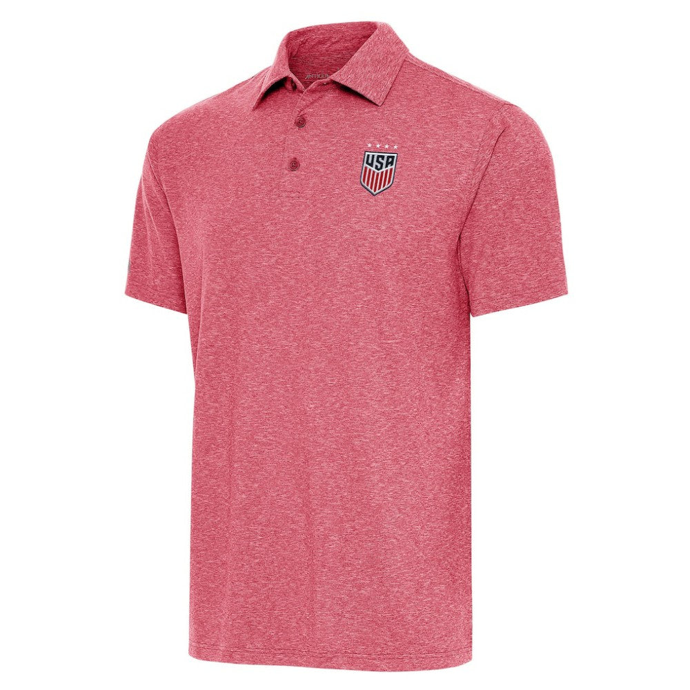 USWNT Antigua Par 3 Polo on sale - Heather Red