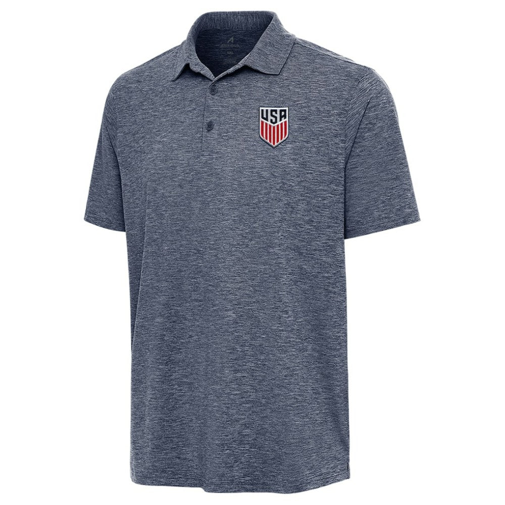 USMNT Antigua Big & Tall Par 3 Polo on sale - Heather Navy