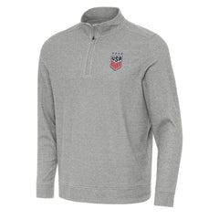 USWNT Antigua Subtle Quarter-Zip Top on sale - Heather Gray