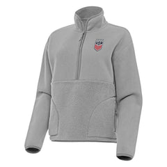 USWNT Antigua Women's Figure Quarter-Zip Jacket on sale - Gray