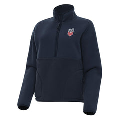 USWNT Antigua Women's Figure Quarter-Zip Jacket on sale - Navy