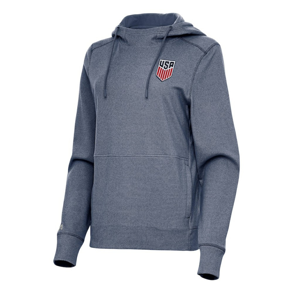 USMNT Antigua Women's Justice Pullover Hoodie on sale - Heather Navy