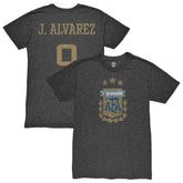 Julián Álvarez Argentina National Team 1863FC Player Retro Tri-Blend T-Shirt for sale - Heather Black
