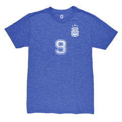 Julián Álvarez Argentina National Team 1863FC Retro Name & Number Tri-Blend T-Shirt for sale - Blue