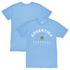 Argentina National Team 1863FC Three-Time World Champions Tri-Blend T-Shirt for sale - Light Blue