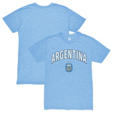 Argentina National Team 1863FC Retro Wordmark Tri-Blend T-Shirt for sale - Light Blue