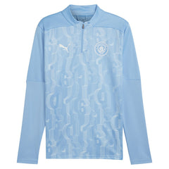 Manchester City 2024/25 Pre-Match dryCELL Quarter-Zip Top Discount - Light Blue