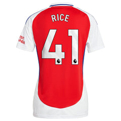 Declan Rice Arsenal Women's 2024/25 Home Replica Player Jersey – Red