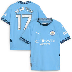 Kevin De Bruyne Manchester City Youth 2024/25 Home Replica Player Jersey Discount - Light Blue