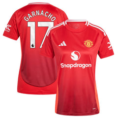 Alejandro Garnacho Manchester United Women's 2024/25 Home Replica Player Jersey Discount - Red