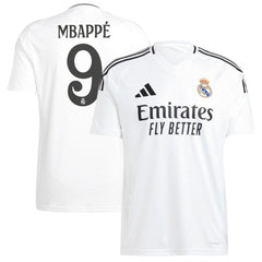 Kylian Mbappé Real Madrid 2024/25 Home Replica Player Jersey Discount - White